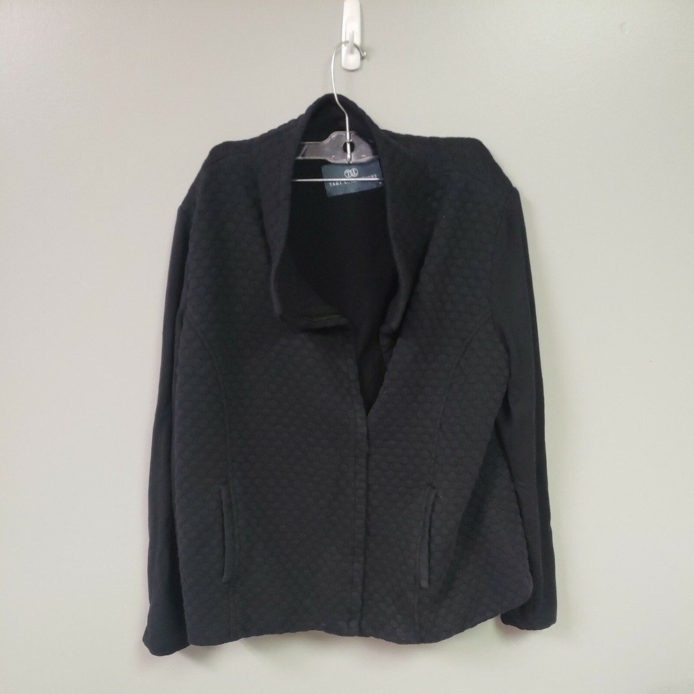 TART COLLECTIONS Black Quilted Full Zip Windbreaker Jacket Womens Size 1X